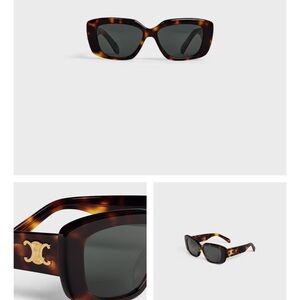Celine Tortoise Sunglasses with Gold Detail